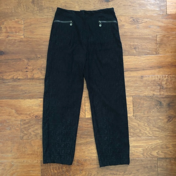 Authentic FENDI Vintage Rare Black Velvet Pants - Picture 6 of 6